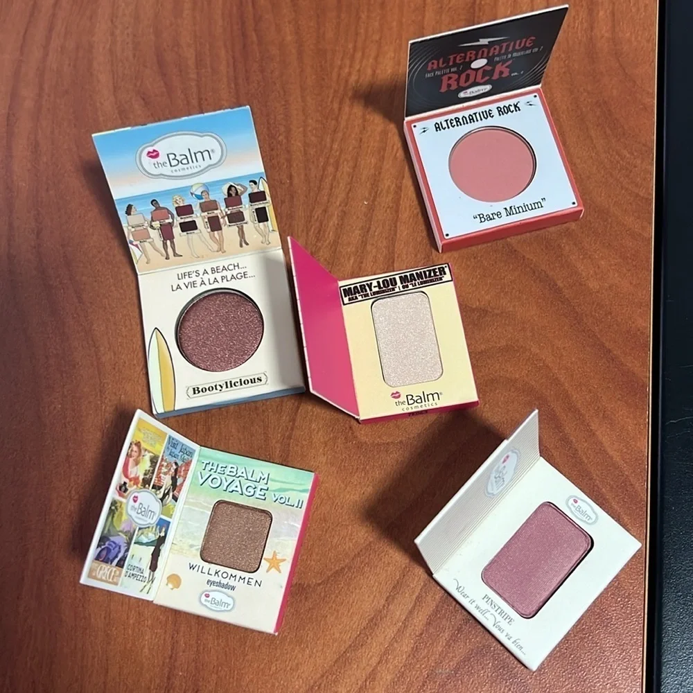 The Balm eye shadow blush highlighter mixture samples sizes 5 piece